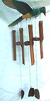 Bird top bamboo chimes 