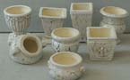 Garden pottery supply - assorted geometric design 