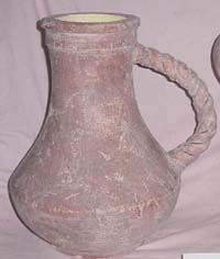 Unique supply wholesale gift decor - clay making single handle pot stand